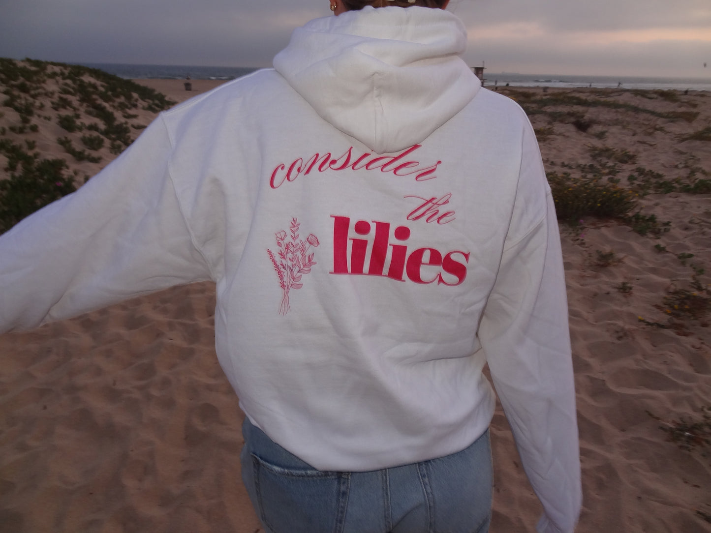 Consider the Lilies Pink Hoodie