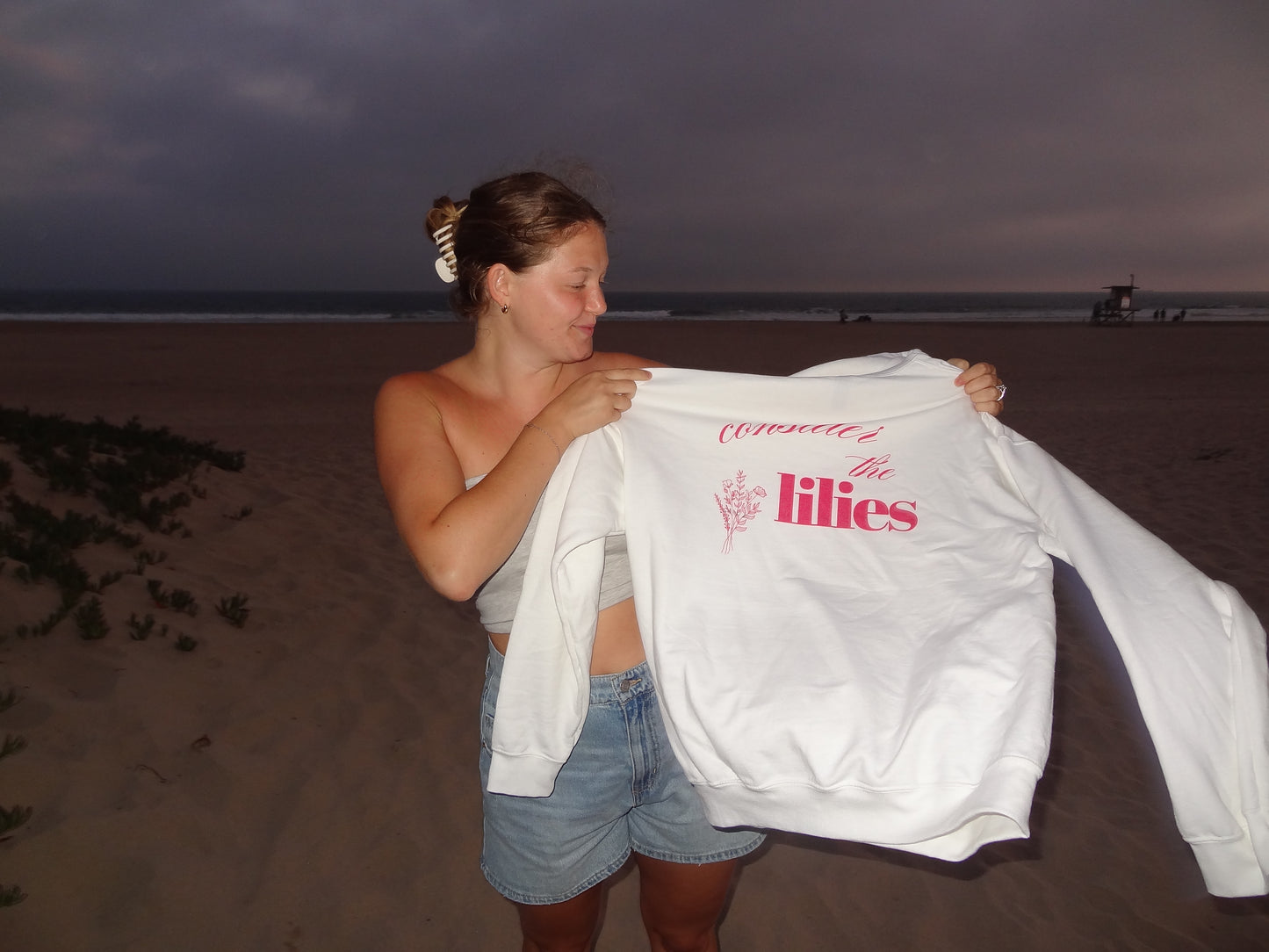 Consider the Lilies Pink Hoodie