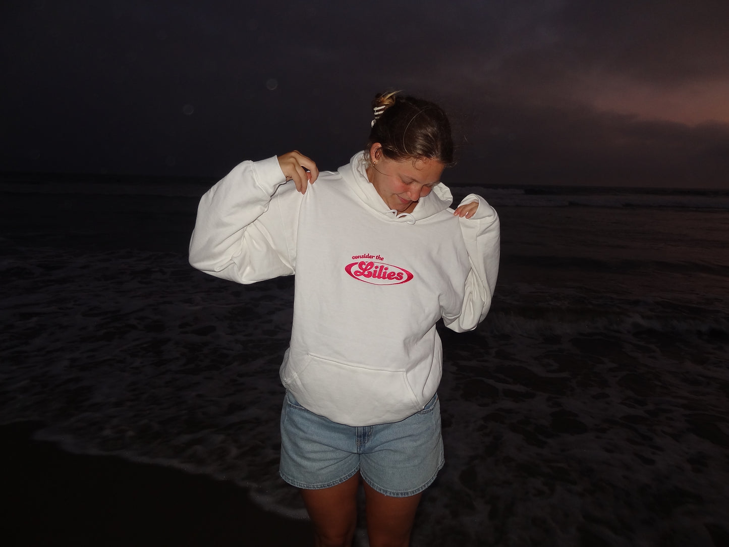 Consider the Lilies Pink Hoodie