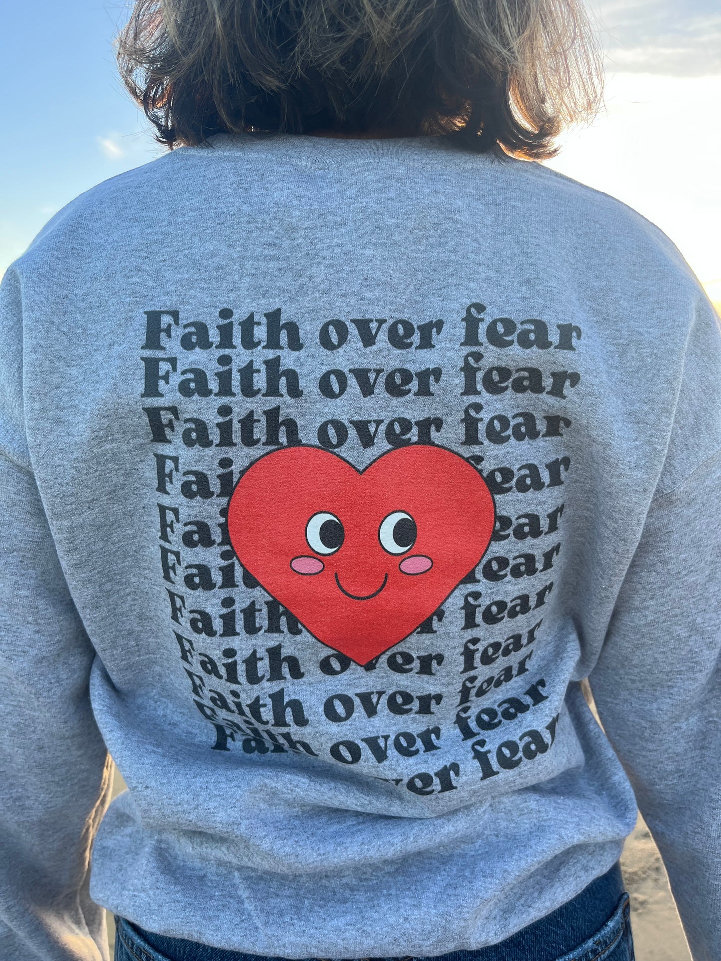 Faith Over Fear Crew Embroidered