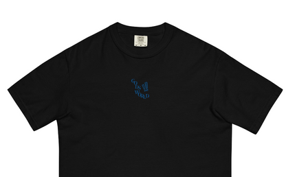 Men's God's World Tee Blue Embroidered