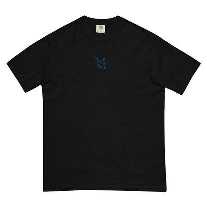 Men's God's World Tee Blue Embroidered